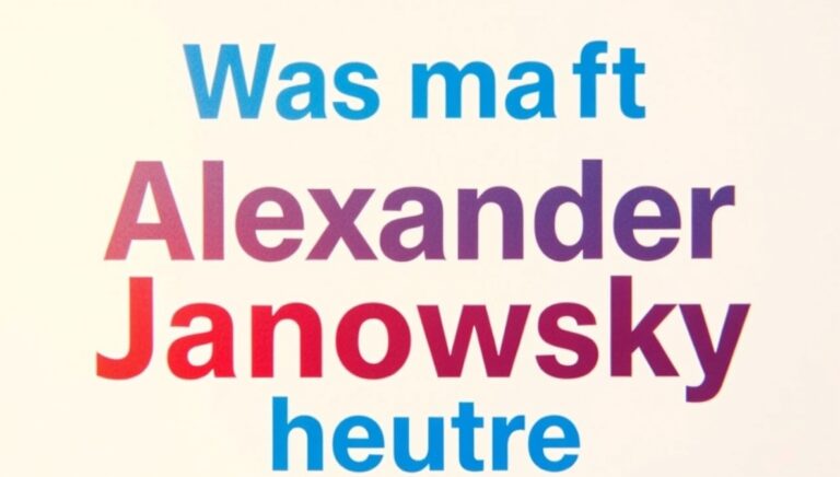 was macht alexander janowsky heute