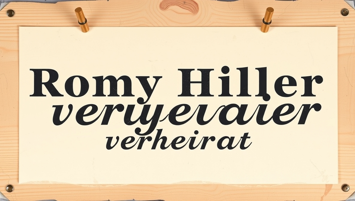 Romy Hiller verheiratet: Alles über ihr Eheleben und Partnerschaften